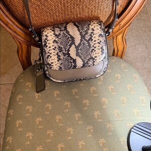 Marc Jacob’s Snake Print Crossbody Bag - Taupe/Black